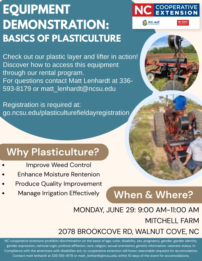 Plasticulture equipment