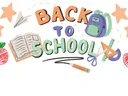 "Back To School" surrounded by school supplies