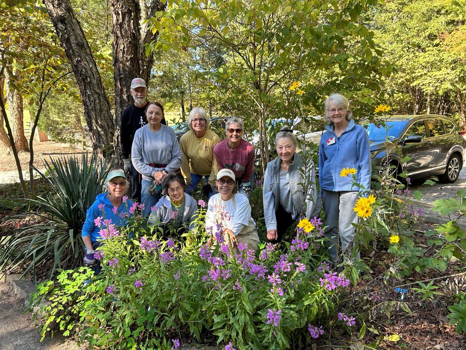 Extension Master Gardener volunteers in a garden