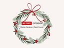 Holiday wreath with the NC State Extension Master Gardener, Nash County logo in the center.
