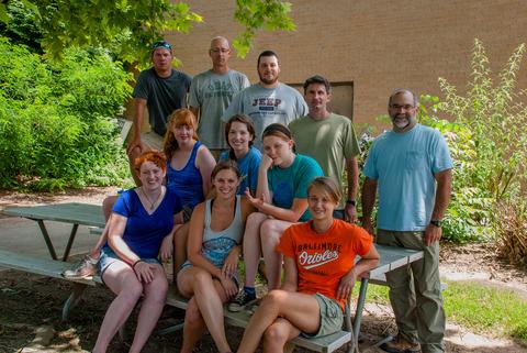 group photo of 2014 entomology work crew