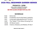 FALL BEGINNER GARDEN SERIES