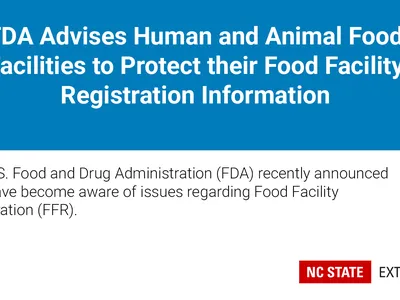 Banner image describing the article content: The U.S. Food and Drug Administration (FDA) recently announced they have become aware of issues regarding Food Facility Registration (FFR).