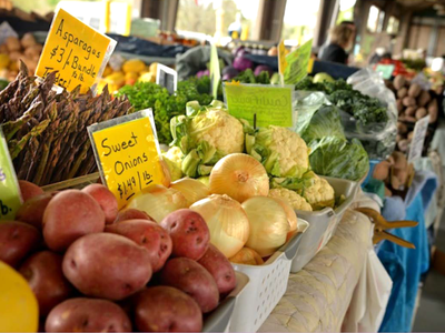 Market vegetable stand