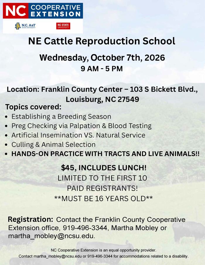 2026 Northeastern Cattle Reproduction School