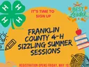 Franklin County 4-H Sizzling Summer Sessions registration begins Friday, May 1st