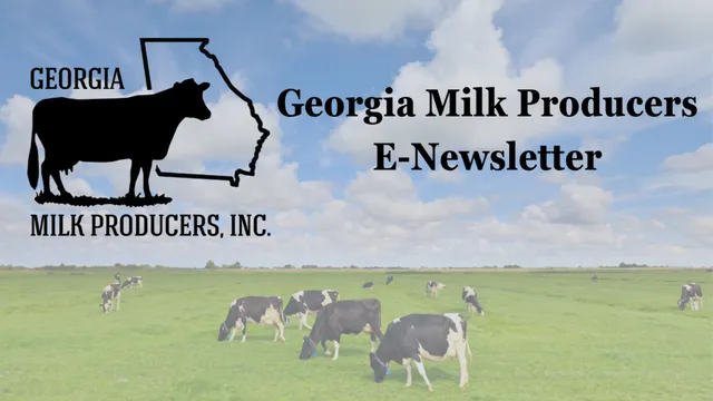 Georgia Milk black and white outline logo in a background of a field.
