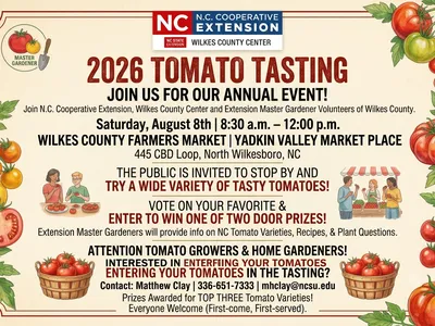 Flyer for the 2026 Tomato Tasting