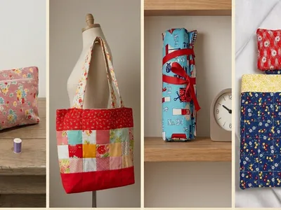 Sewing projects displayed - to be made in the make and take series.