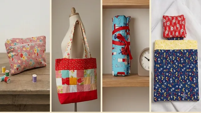 Sewing projects displayed - to be made in the make and take series.