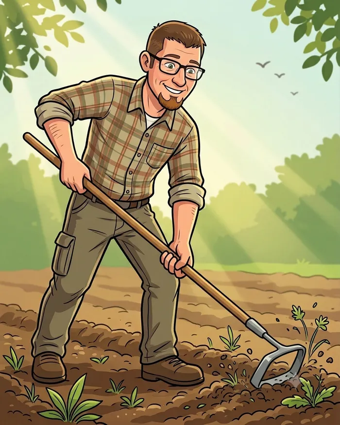 Using a stirrup (or "scuffle") hoe can be a great way to beat the weeds and save your back