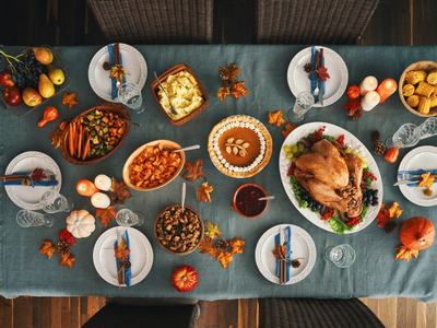 Table of holiday food
