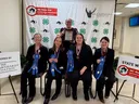 A picture of the first place senior hippology team and their awards