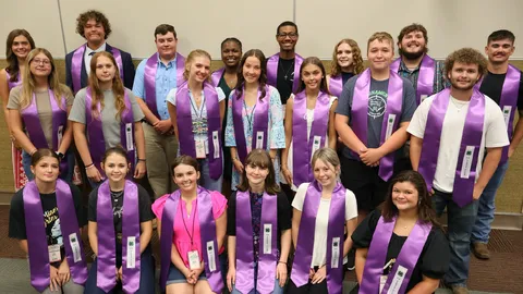 The North Carolina 4-H Honor Club class of 2026 poses together after the Honor Club tapping ceremony during 4-H Congress.