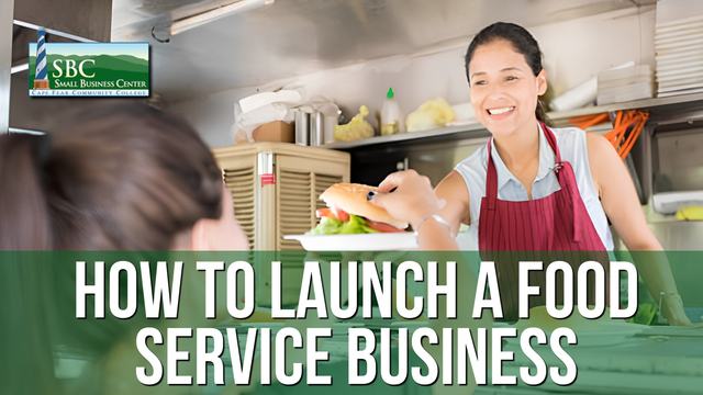 Promo flyer for the "How to Launch a Food Service Business Series"