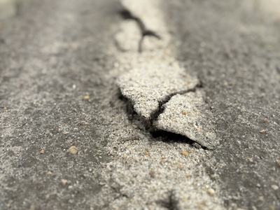 Soil cracking as peanuts emerge