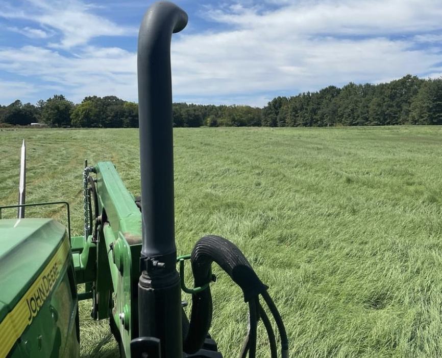 bermudagrass forage and tractor
