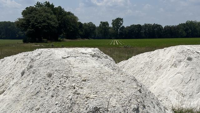 Gypsum pile
