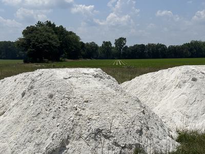 Gypsum pile
