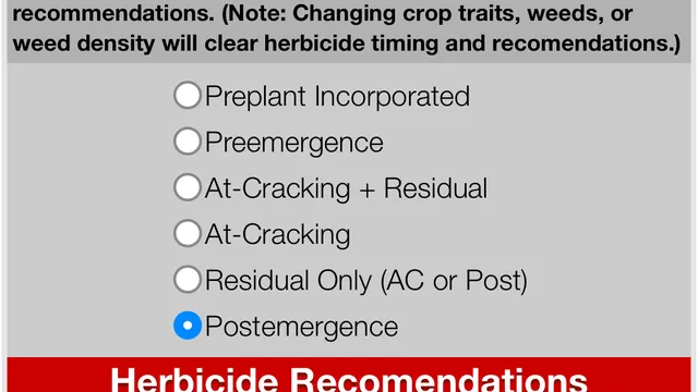 Screenshot of herbicide recommendation for tropic croton.