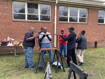 garden installation at early care center