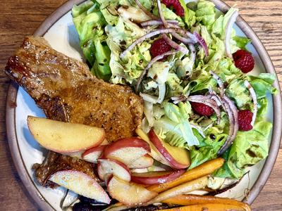 Protein with side salad.