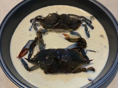 soft-shell crab in wet batter