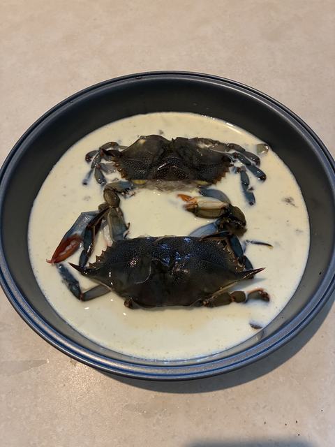 soft-shell crab in wet batter