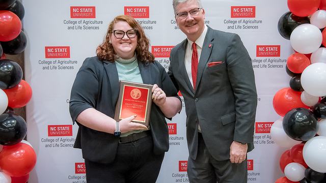 Kristi Willard receiving CALS Award