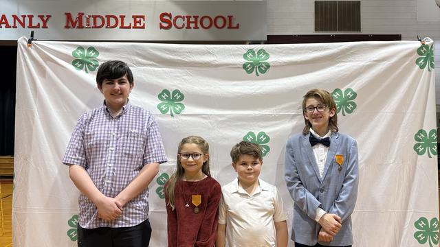 Moore county 4-Her's with their awards during 2026 District Activity Day
