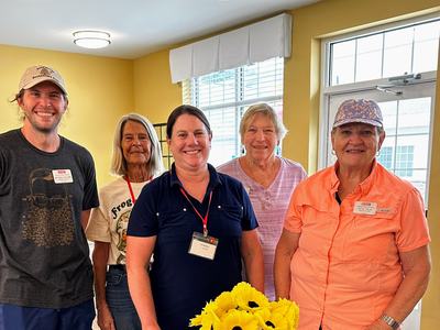 Master Gardeners doing an activity at the Nursing Home