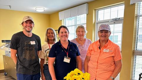 Master Gardeners doing an activity at the Nursing Home