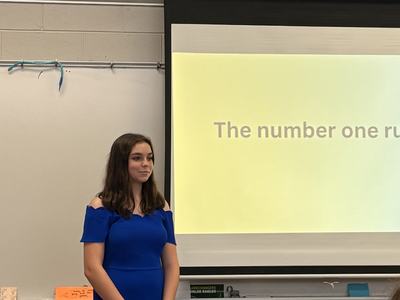 4-Her presenting her presentation
