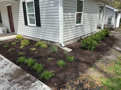 Planting by Extension staff and Master Gardener volunteers
