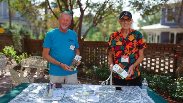 NHC EMG volunteers working a welcome table at the 2026 Native Garden Tours