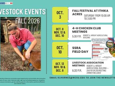event calendar for fall livestock activities