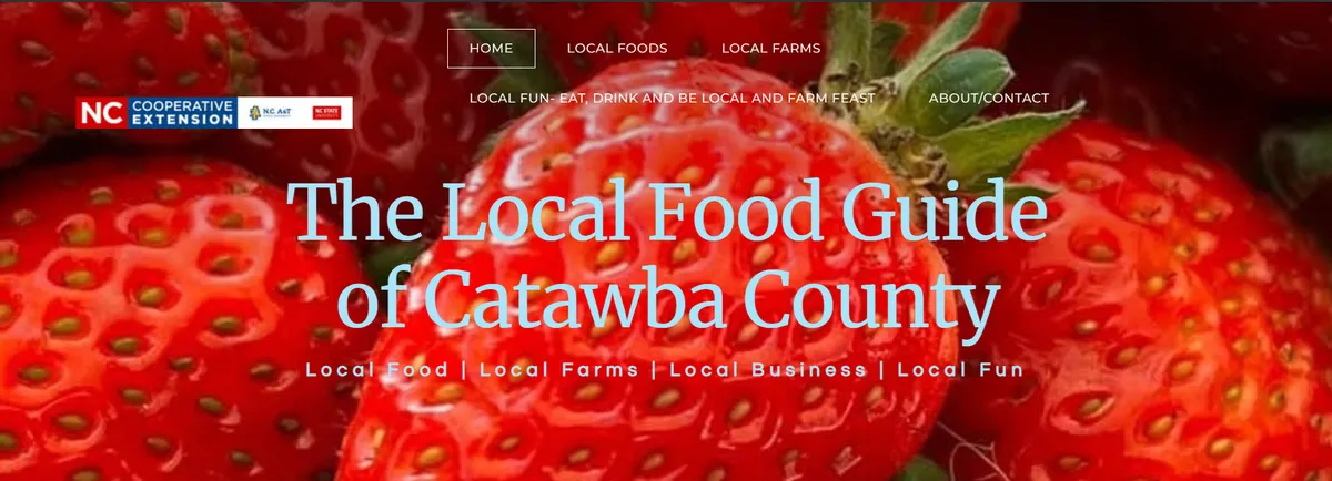 Local Food Guide on background of strawberries