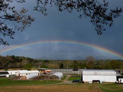 Rainbow over Mountain Horticultural Crops Research Station