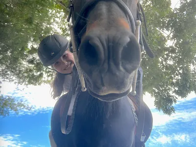 Girl on a horse.