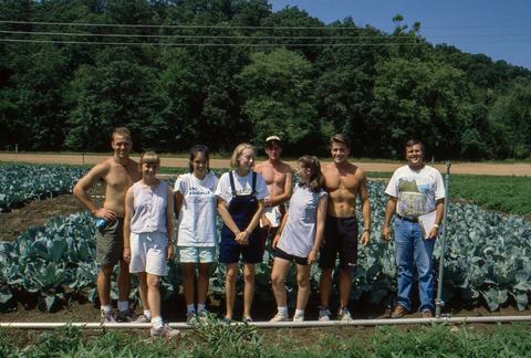 Group photo of entomology lab members, 1995
