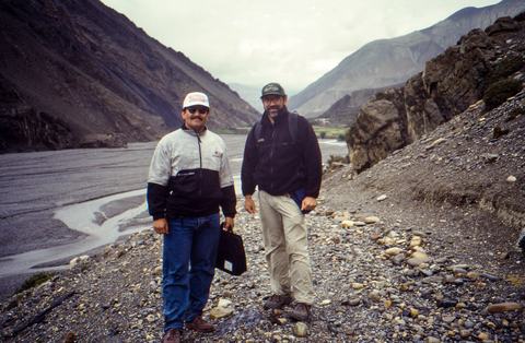 Jim Walgenbach and contact along valley floor in Nepal