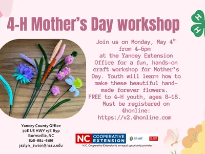 Yancey 4-H Mother's Day Workshop