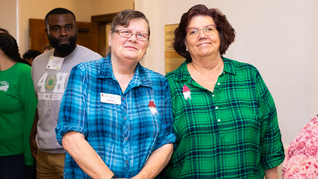 Two 4-H volunteers in attendance at the annual North Carolina 4-H Volunteer Leaders' Conference.