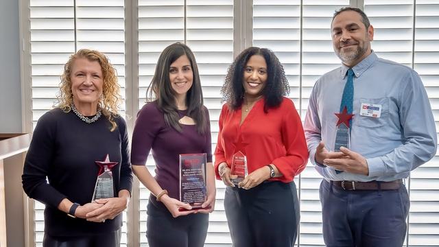 Wendy Gantt of Alliance Health, #PassTheMicYouth Co-Director Maru Gonzalez, Kim Roberts from Town of Cary, and Carlos Moses from Wake County 4-H.
