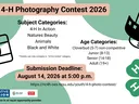 The image shows inforamtion about the 4-H photography contest.
