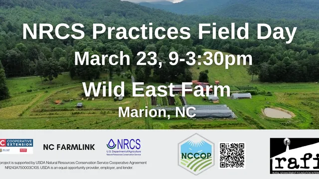 NRCS Field Day at Wild East Farm Flyer