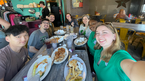 North Carolina 4-H youth share a meal together during National 4-H Conference.