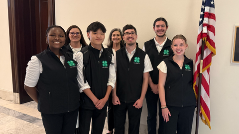 North Carolina 4-H youth pose for a group photo at the U.S. Capitol during National 4-H Conference.