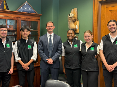North Carolina 4-H youth meet with a legislative representative during National 4-H Conference.