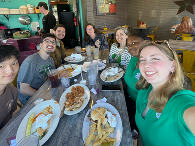 North Carolina 4-H youth share a meal together during National 4-H Conference.